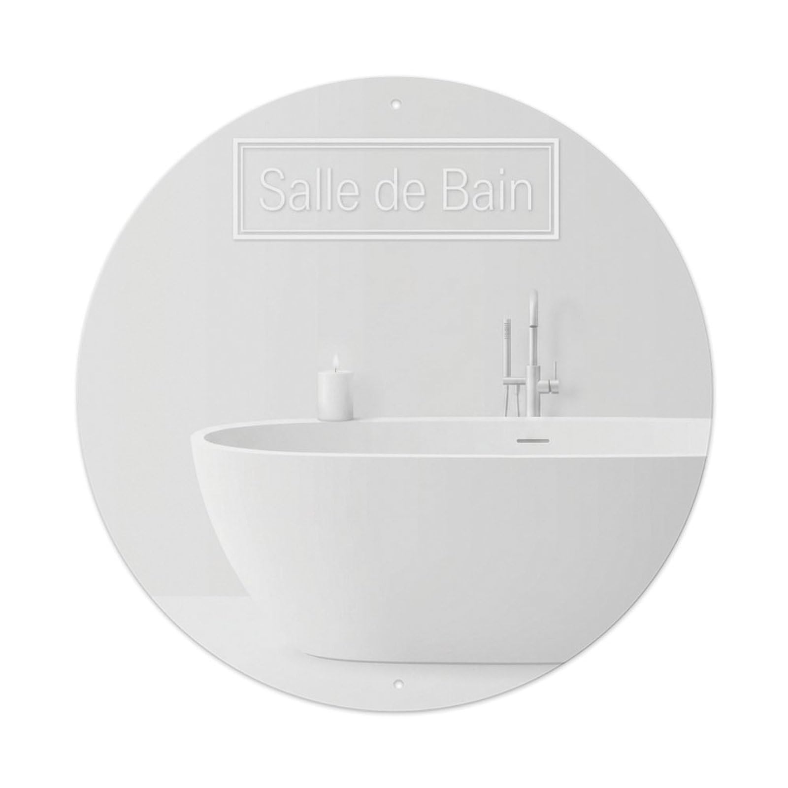 Bathroom White Spa Bathroom Metal Tin Sign