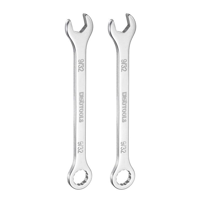 Chave Combinada Fina HARFINGTON 9/32 pol. em Aço Inoxidável, com Boca Aberta e Estriado de 12 Pontos, 2 Peças