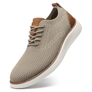 VILOCY Men’s Casual Dress Sneakers Oxfords Business Mesh Breathable Walking Shoes Tennis Comfortable