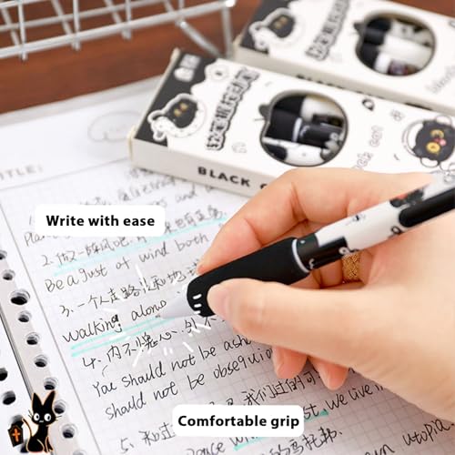 Set de 8 bolígrafos de gel retráctiles con diseño de gato miniatura 4