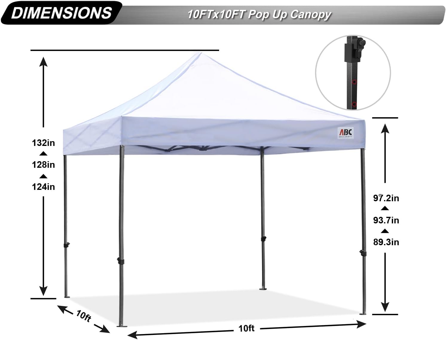 ABCCANOPY Patio Pop Up Canopy Tent