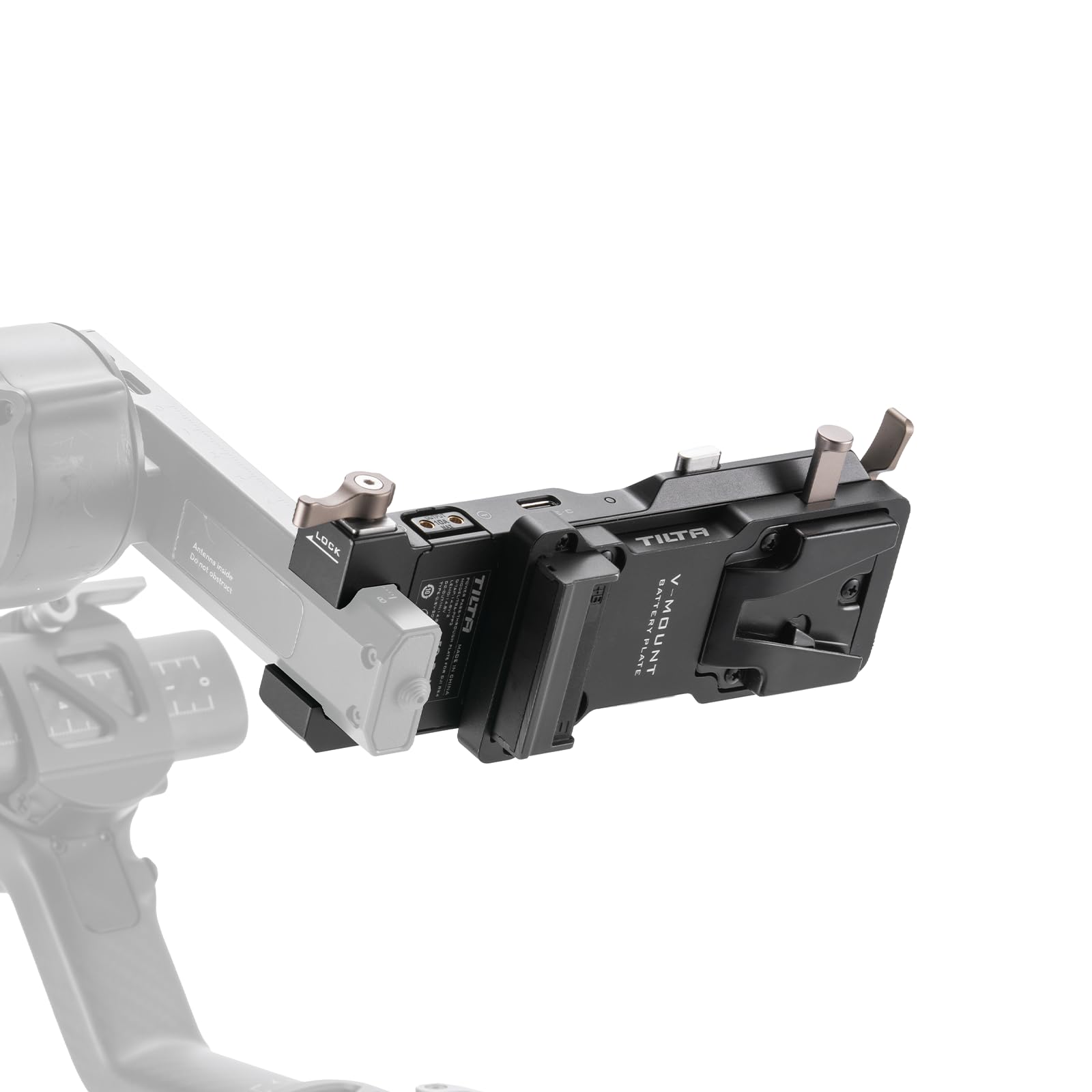 Tilta RS4 Akku-Platte Kompatibel mit DJI RS4 Pro/RS4/RS3 Pro/RS3/RS2, Stromdurchlassplatten-Kit - V-Mount TGA-PPK3-V