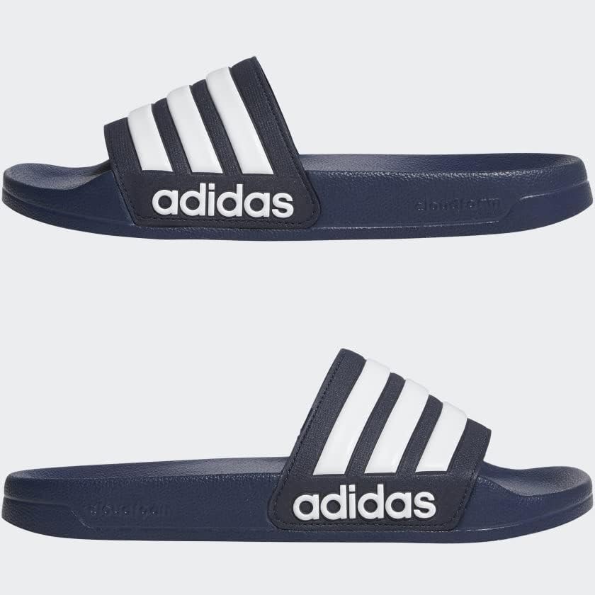 adidas Men's Adilette Shower Slides 4 Collegiate Navy/White/Collegiate Navy