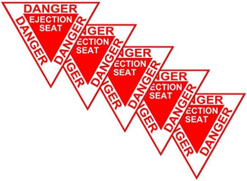 Wings Aviation Ejection Seat Stickers, Set of 5