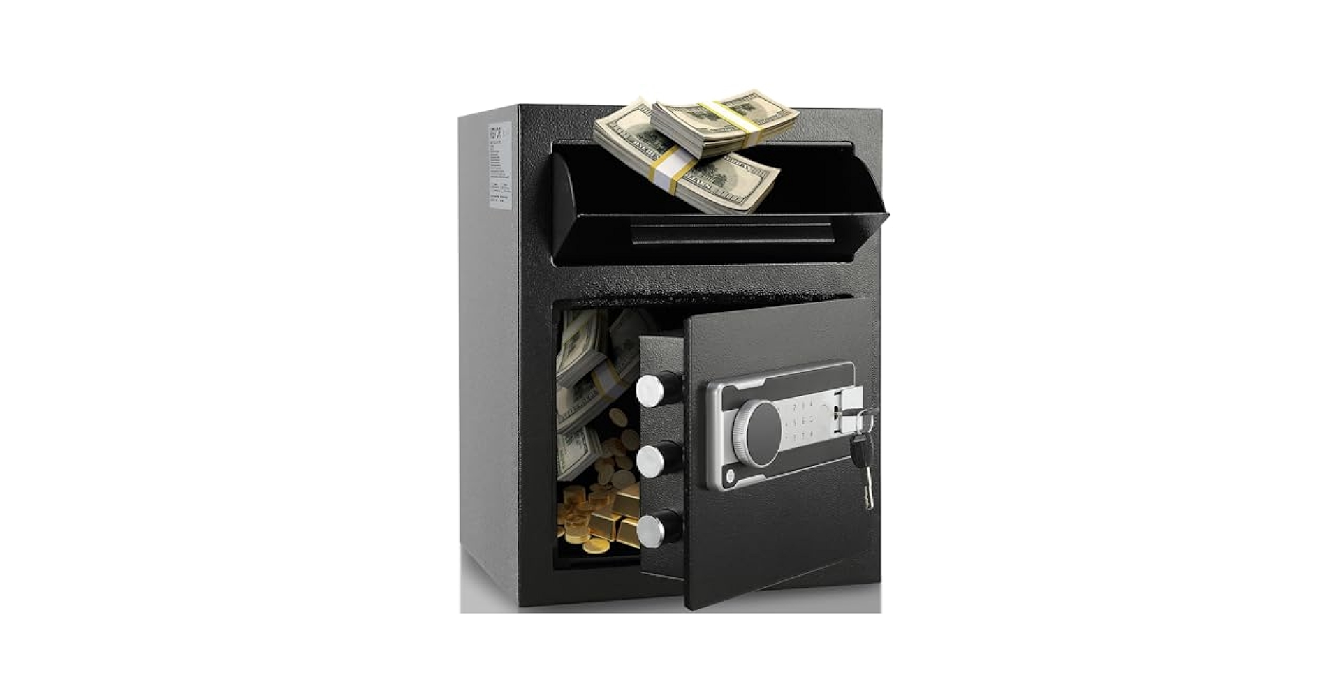 VEVOR デジタル保管金庫 1.7立方フィート カーボンスチール製 VEVOR Digital Depository Safe 1.7 Cubic Feet Made of Carbon