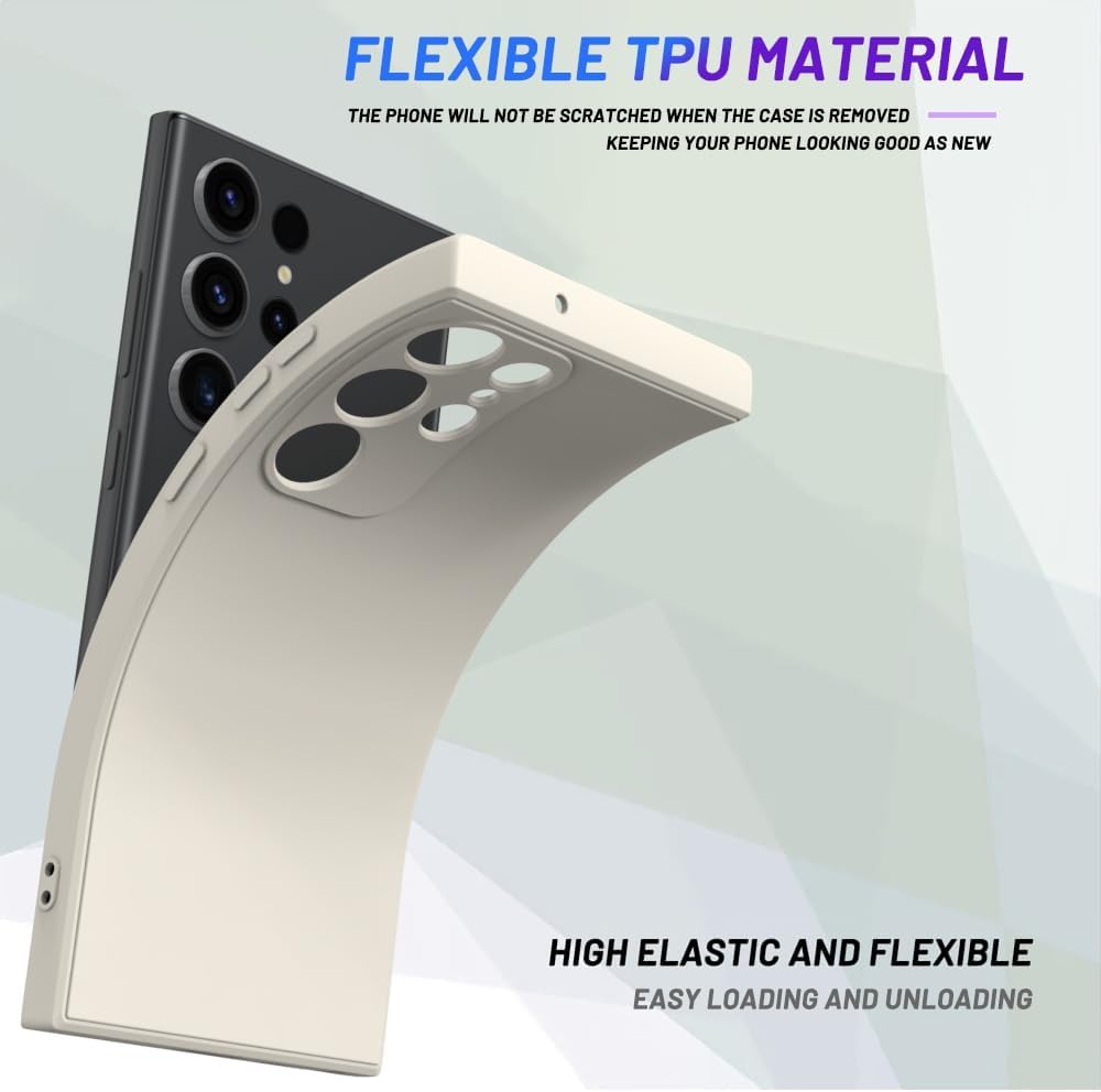 for Samsung Galaxy S25 Ultra Case White, Scratch Resistant with Soft Touch, Slim Thin Phone Cover for Samsung Galaxy S25 Ultra - Image 4