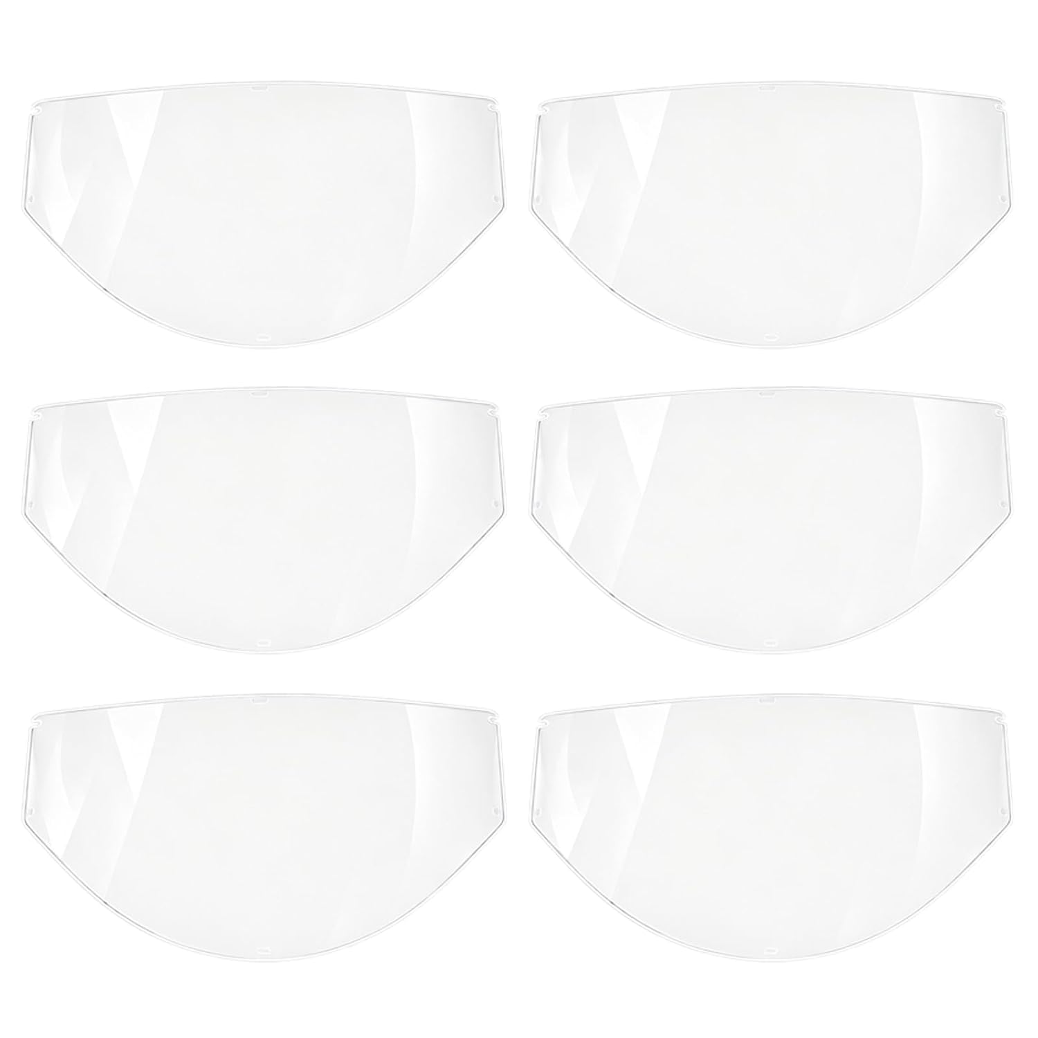 6 Pcs Replacement Window Compatible with JackSon Safety Premium Face Shield Mask, Protective Full Face Shield for Grinding, Welding, Clear Tint, Anti Fog