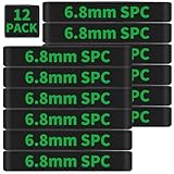 12 Pack Miaozhun 6.8mm SPC Magazine Marking Bands 6.8 SPC Ammunition Caliber Identification (Black-Green)