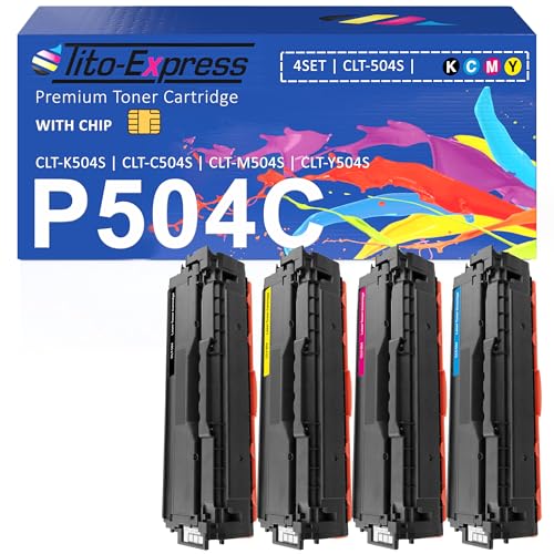 CLT-P504C CLT-504S Multipack Compatible with Toner Samsung C1860FW Xpress C1860FW C1810W CLX-4195FN CLX-4195FW CLP-415NW CLT-K504S CLT-Y504S CLT-C504S CLT-M504S CLT-M504S Black Cyan 4 Pack of 4