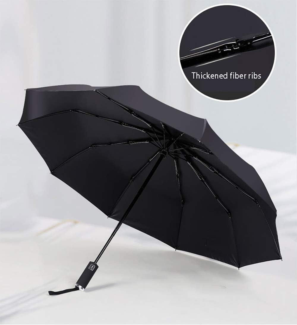 automatic umbrella, UV-proof and rain-proof dual-purpose folding vinyl umbrella（Black, red, blue, gold, light green, light pink）