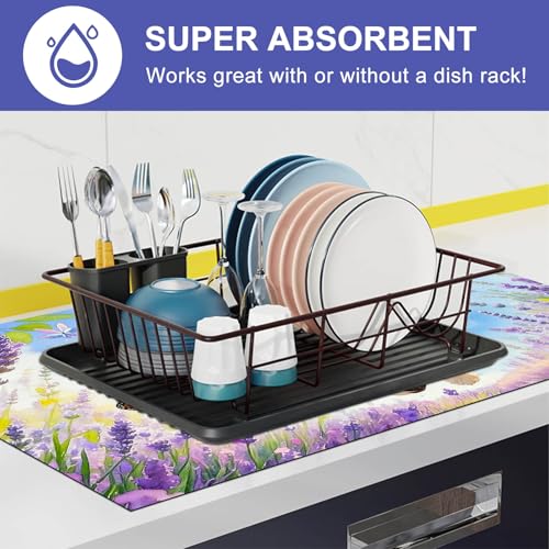 Image of HOMETITUTE Spring Stove Top Cover 28x20 Puppy Butterfly Heat Resistant