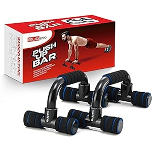 RUBEX Push Up Bars Push Up Handles for Floor Pushup Strength Training with Foam Grip and Non-Slip Handles Structure – for Perfect Floor Home Exercise, Gym and Press Fitness
