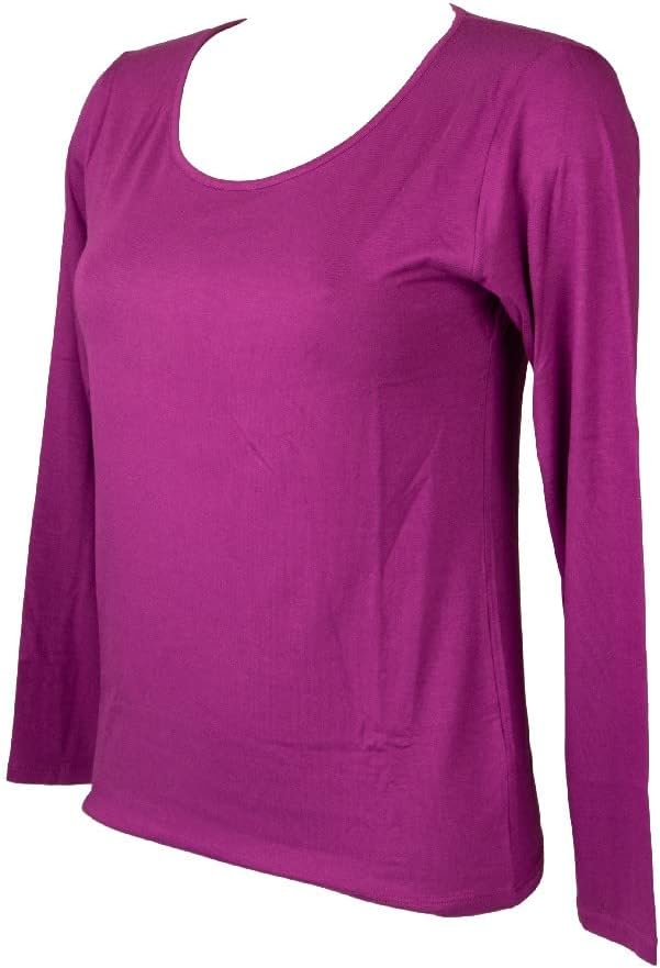 T-Shirt Crew Neck t-Shirt Woman Warm Long Sleeve Viscose Article 076629