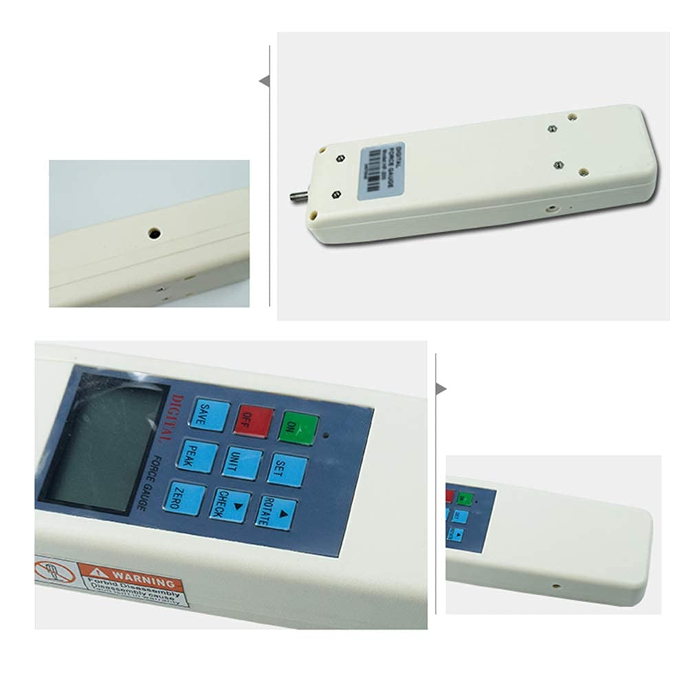 Digital Push Pull Tester Force Gauge Meter with Inner Sensor 3 Unit Conversion N Kg and lb Peak Load Value 20N/2kg/4.4lbs
