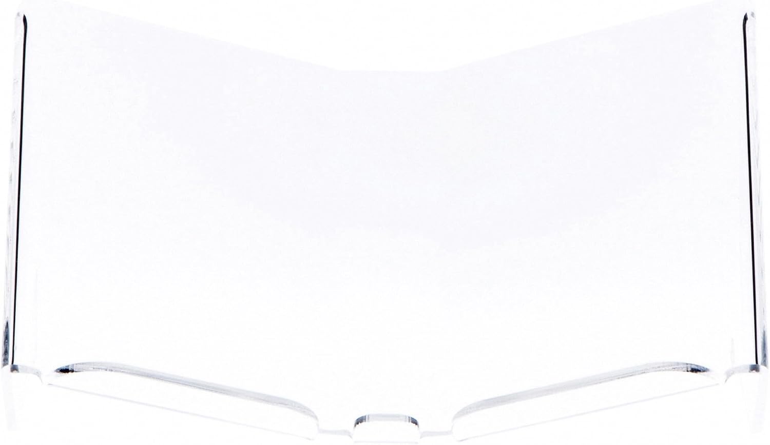 Plymor Clear Acrylic Open Book Display Stand with 1" Ledge, Tilted, 11.625" W x 6" D x 6" H
