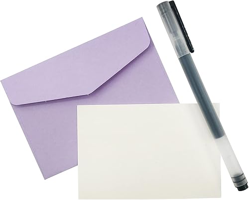 Miniatura 3 de VANRA Juego de 170 tarjetas pequeñas en blanco con sobres coloridos, tarjetas de notas blancas, minisobres, 17 sobres de colores surtidos para