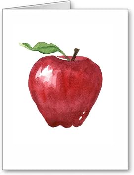 DJ Rogers Fine Art Apple - Set of 10 Note Cards With Envelopes