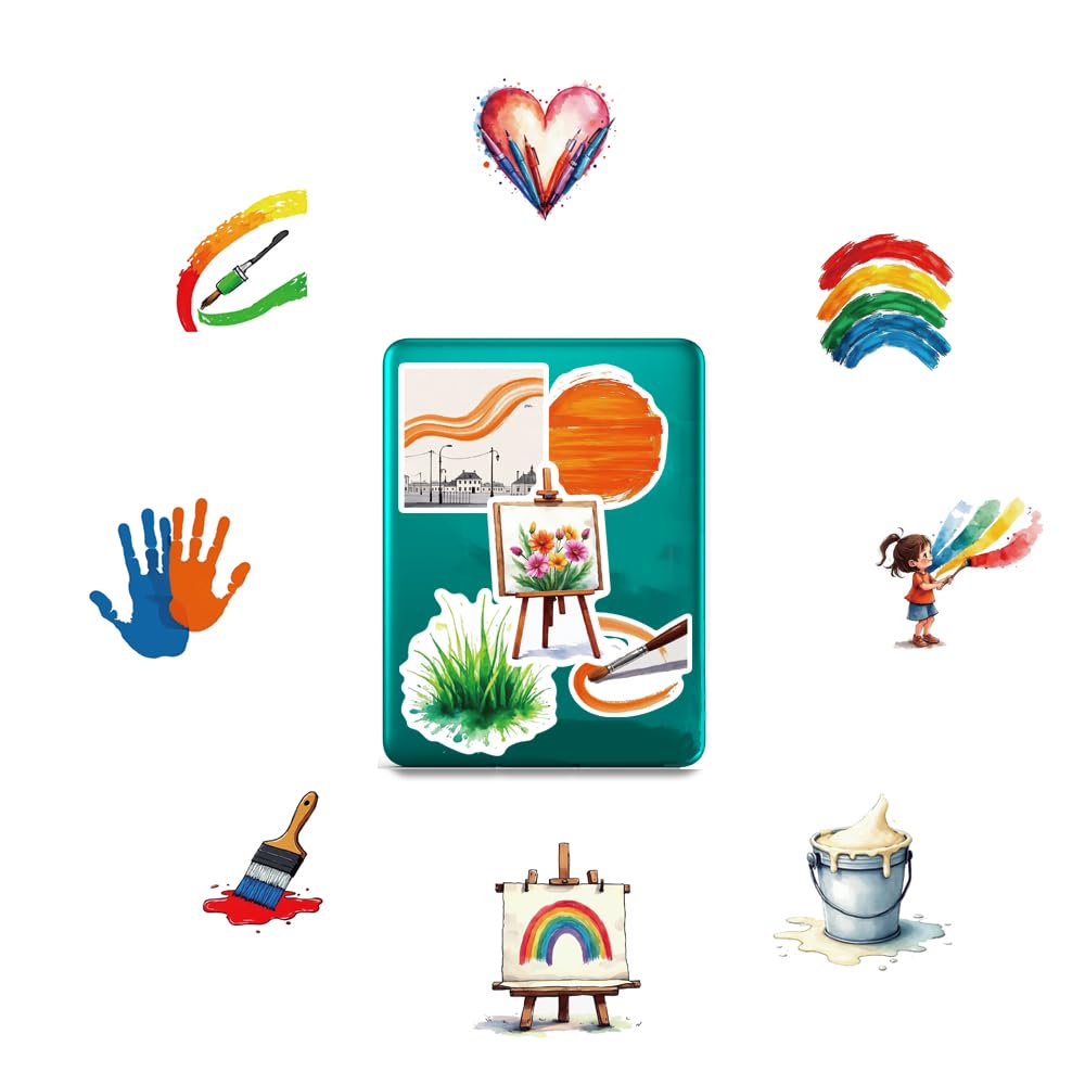 Zestaw naklejek do malowania artystycznego, 100 szt., akwarelowe naklejki do scrapbookingu, karty DIY i nagrody w klasie, nauczyciel sztuki, klasa, niezbędne materiały