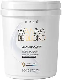 Pó Descolorante Capilar BRAÉ Wanna Be Blond - Profissional, Abre até 9 Tons, Não Emborracha, Dust-Free, 500g