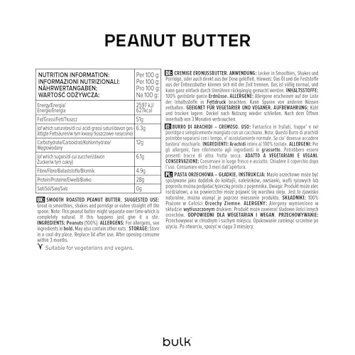 Bulk Erdnussbutter, Cremig, 1 kg, Verpackung Kann Variieren