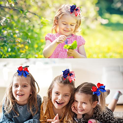3 Packs 4Th Of July Hair Clips Patriotic Hair Bow Clips With American Flag Hair Bows Boutique Grosgrain Ribbon Hair Pins Lovely Independence Day Headwear Hair Accessories For Kids Girls #TOP3