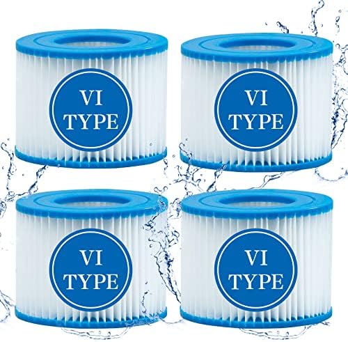 SXEIAV Type vi spa Filter and hot tub Filter Replacement Cartridge for Coleman hot tub Filters, for Inflatable hot tub Filter (4 Pack)