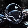 Alusbell Microfiber Leather Steering Wheel Cover Breathable Auto Car Steering Wheel Cover for Women and Men Universal 15 Inches (White)
