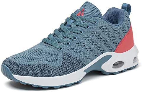 Mishansha Women's Running Shoes Outdoor Athletic Sport Tennis Shoes Excercise Breathable Comfortable Fashion Sneakers Walking Training Jogging Gym Shoes 9 Blue