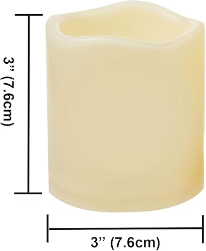 Miniatura 2 de 4 velas LED sin llama impermeables para exteriores, funciona con pilas, con control remoto parpadeante, luz decorativa eléctrica de plástico para