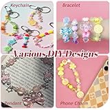GUJOXILA Cute Acrylic Beads for Crafting Assorted Bead for Bracelet Keychain Phone Charm Jewelry Making Kawaii Flower Bow Heart Bracelet Beads 180g - Image 5
