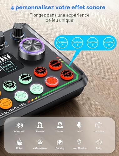 Interface audio avec microphone Podcast smartphone et PC P99-2MIC - 4