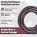 RainBello Hybrid Air Hose 1/4” × 50FT, 600 PSI Industrial Air Compressor Hose with In-Line & Ball 360° Swivel 1/4” MNPT Fittings, Heavy-Duty Kink-Resistant All-Weather Pneumatic Hose