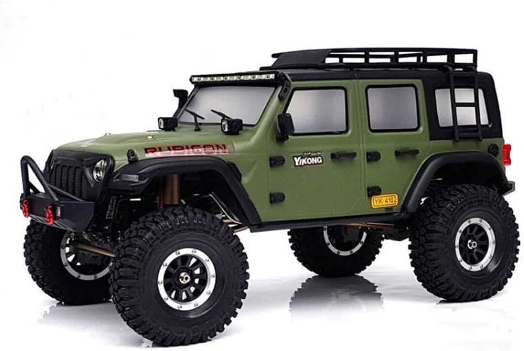 YK 4102PRO 1/10 2.4G 6CH 4WD high Performance Off-Road Vehicle RC Crawler Car Remote Control Truck Toy—Olive Drab