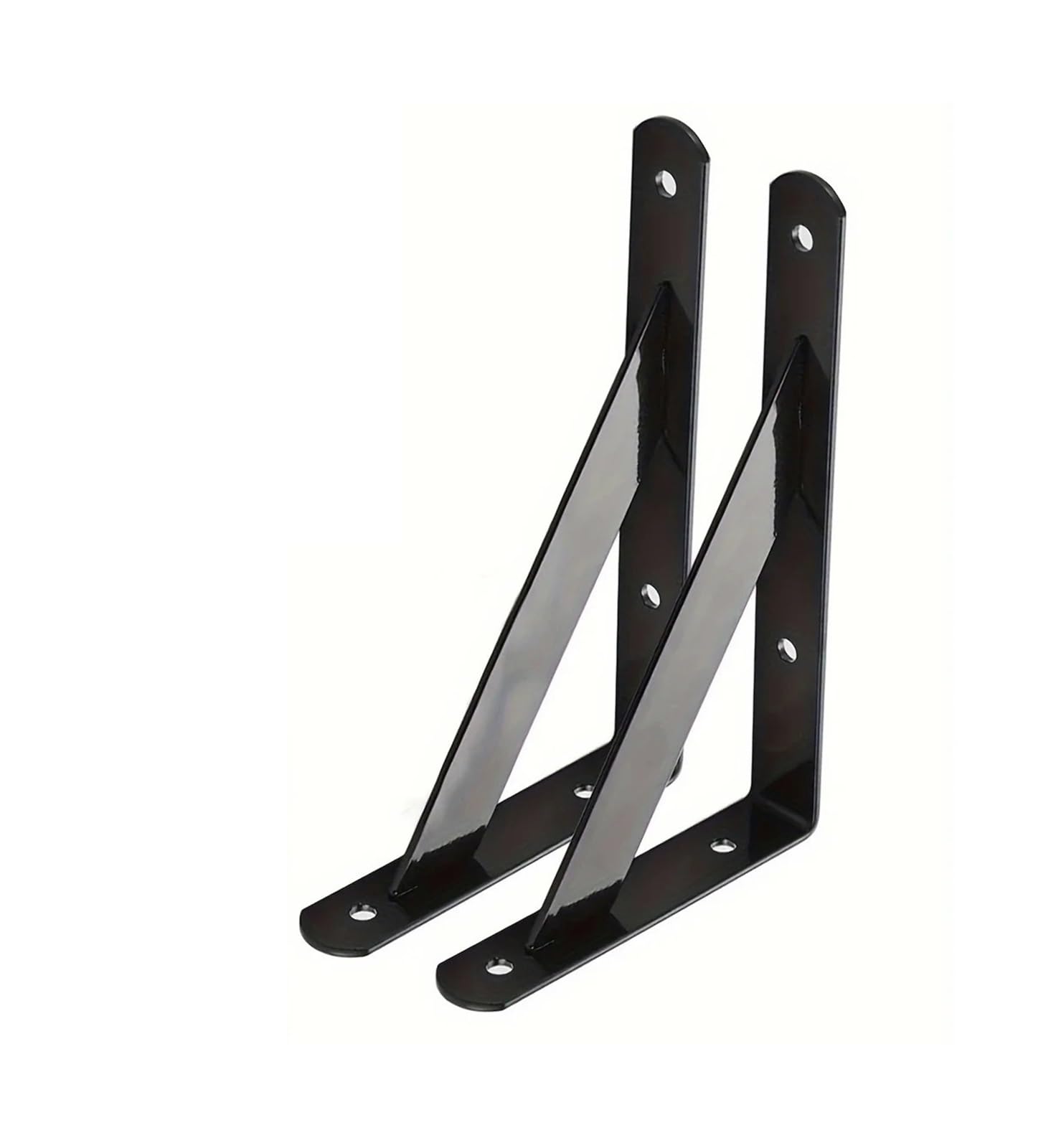 Mwahju One Color 2Pcs Decorative Shelf Wall Mounted Floating Bracket,Duty Rustic Iron Metal Corner Triangle Brackets 90 Degree For Home