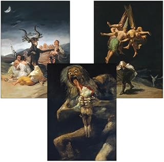 3er-Set Francisco de Goya Drucke | A3 matte Kunstdrucke auf Archivpapier | Klassische Kunst Wandbild | Gotische Schwarze Romantik Art Print | Wanddeko Gedruckt in Berlin (Ungerahmt)