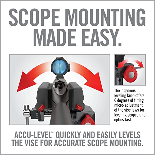 Real Avid Precision Bench Vise With Clamping Vise Jaws & Swiveling Vise Body |Multi-Use Handsfree Workbench Vice For Scope Mounting, Woodworking, Sharpening, Compound Bows & More #TOP4