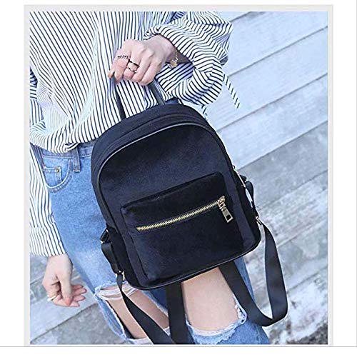 Sac à dos en velours décontracté et élégant pour femme