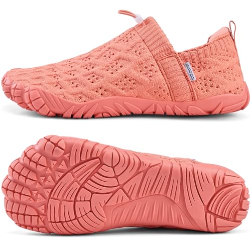 Image of WateLves Barefoot Water Shoes Women Men Beach Breathable Walking Shoes Anti Slip Wide Toe Minimalist Zero Drop Sneakers for Travel Hiking Yoga