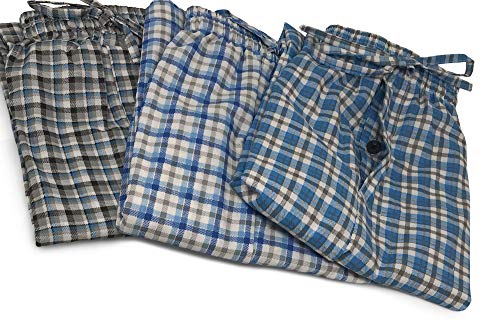 AMERICAN HEAVEN Men's 3 Pack Lounge Pajama Sleep Pants/Drawstring & Pockets Designer Woven Pant Bottoms3