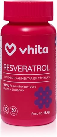 Resveratrol 165mg - 30 Cápsulas - Vhita
