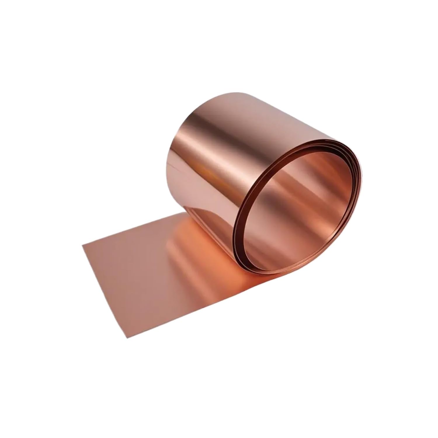 RiNTREE 99.9% Pure Copper Foil Strip 0.2mm x 10mm x 2m Roll - High Conductivity for EMI Shielding, Stained Glass, Electrical Repairs & Crafts