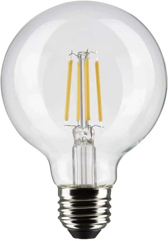 Satco S21236/06 6-Watt LED E26 Light Bulbs, 4000K, 15000 Hour Rating, Dimmable, 6 Pack