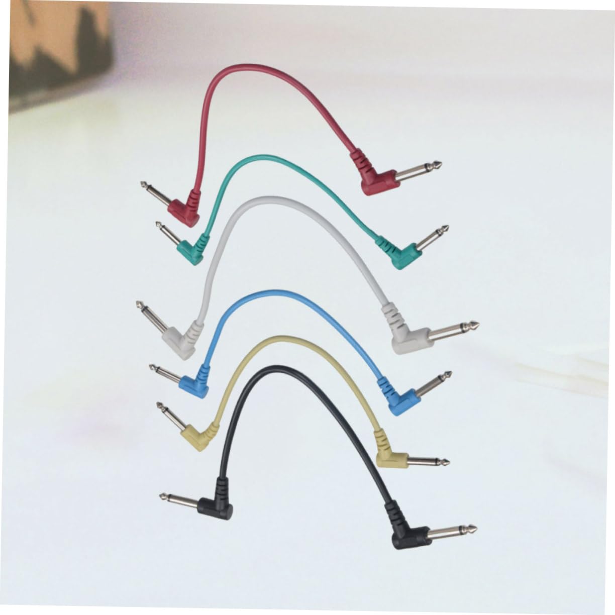 ibasenice 18pièces Câbles De Connexion Pour Effets De Guitare Électrique à Angle Droit Remplaçables Pour Instruments Et Amplificateurs