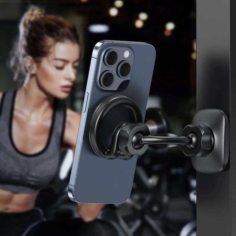 Image of FKU 2025 Multifunctional Magnetic Phone Holder 360 Rotation Fitness Double Sided Magnetic Phone Mount for Gym Car (2025 Gym Dual Side MEGNETIC Mobile Holder)