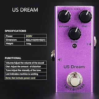 Pédale d’effet de guitare portable Distorsion Retard Chorus Tremolo Digital Overdrive - Les Beatles, Paul McCartney, John Lennon, RIngo Starr, George Harrison Pédale d'effet de guitare portable Distorsion Retard Chorus Tremolo Digital Overdrive – Image 3