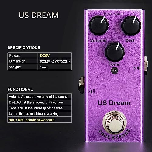 Pédale d’effet de guitare portable Distorsion Retard Chorus Tremolo Digital Overdrive - Les Beatles, Paul McCartney, John Lennon, RIngo Starr, George Harrison Pédale d'effet de guitare portable Distorsion Retard Chorus Tremolo Digital Overdrive – Image 4