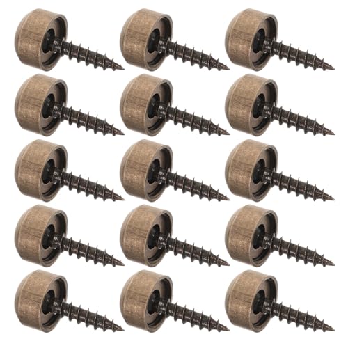 SOESFOUFU 32piezas Tornillos Autorroscantes con Tapas Decorativas Sujetadores para Montaje de Espejos Muebles y Carteles Tornillos de Fijación para Pared y Hardware Decorativo