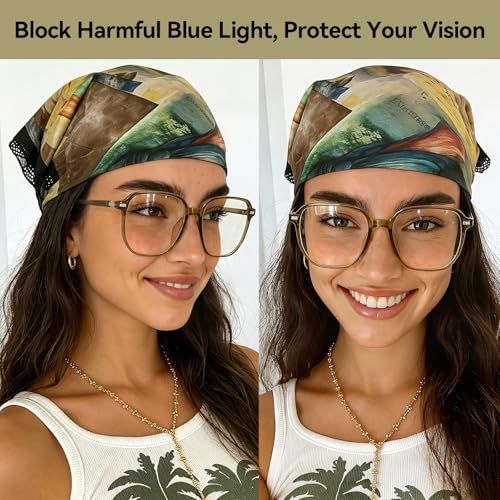 Image of Dollger Blue Light Glasses for Women Oversized Square BlueLight Blocking Large Frame Stylish Eyeglasses