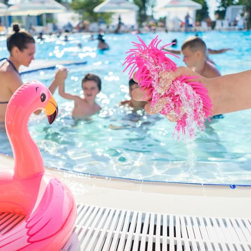 com-four® 2X Wasser Frisbee - Wasser-Wurfscheibe aus Schaumstoff und Silikon Ø 17 cm - Wasserspielzeug in knalligen Farben extra Soft (02 Stück - Frisbee 17 cm)