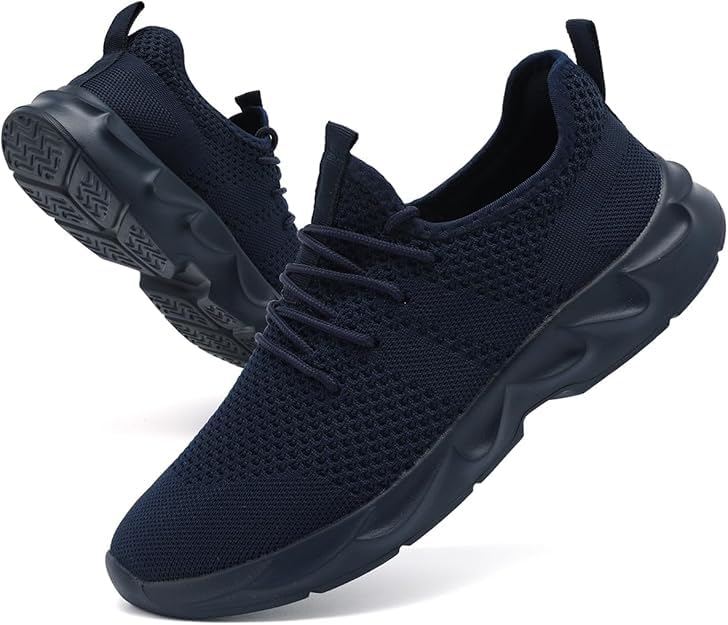 Image of DLWKIPV Mens Running Shoes Sneakers Tennis Non Slip Walking Gym Workout Athletic Slip On Casual Lightweight Breathable Mesh Fashion